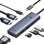 Docking Station Baseus USB-C Hub Dual 4K Triple Display 7 em 1
