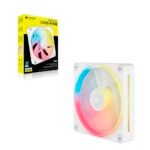 Ventoinha 120mm Corsair 2400RPM iCUE Link LX120-R RGB 4 Pinos PWM Branca (Single Pack) - Image 2