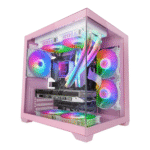 Caixa Mars Gaming MC-VIEW2 FRGB Rosa (Micro-ATX) (Vidro Temperado)