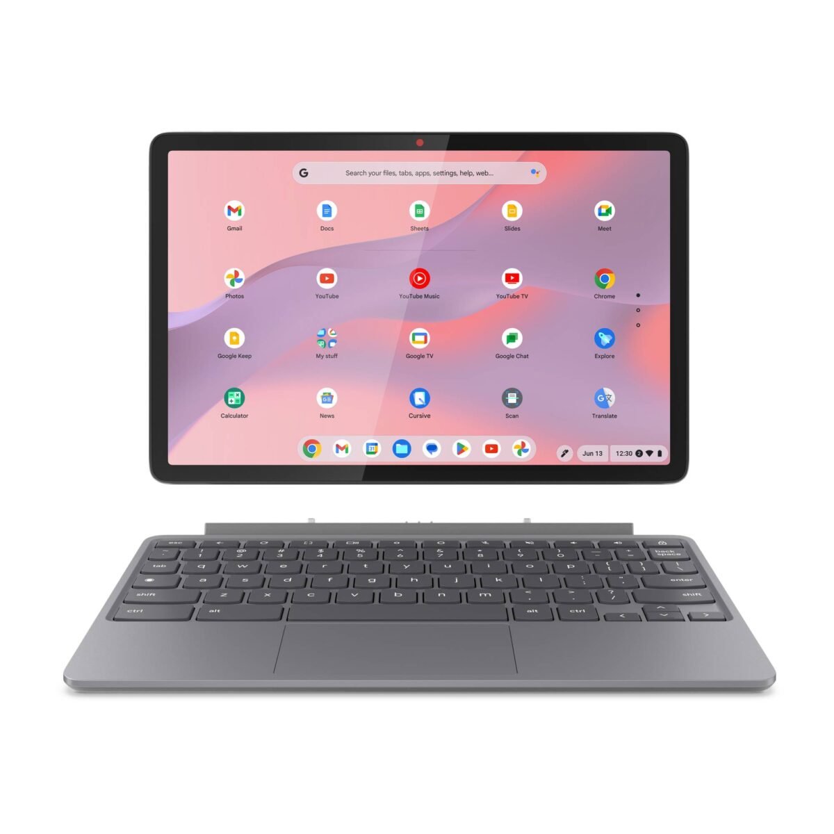 Portátil Lenovo Chromebook Duet 11M889-277 10.95" Touch WUXGA 8GB 128GB Luna Grey + Suporte Folio Stand + Teclado Folio Keyboard ChromeOS - Image 1