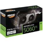 Placa Gráfica INNO3D GeForce RTX 5060 Ti TWIN X2 OC 16GB GDDR7 Reflex 2 RTX AI DLSS4 - Image 4