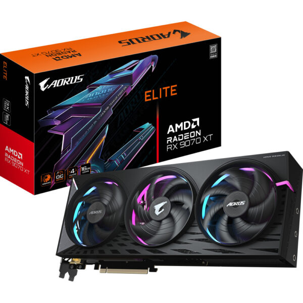 Placa Gráfica GIGABYTE AORUS Radeon RX 9070 XT ELITE 16G AMD 16 GB GDDR6