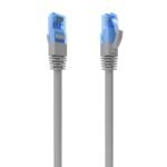 Cabo de rede Cat.6 RJ45 UTP AWG26 CCA, cinza, 25 cm