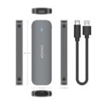 Caixa externa M.2 (NGFF) SATA para USB 3.1 Gen1, cinza - Image 4