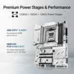 Motherboard ATX Asus X870 Max Gaming WiFi7 White SktAM5 - Image 4