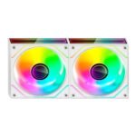 Ventoinha 120mm Mars Gaming MF-3DPROX2 PWM ARGB Branca (Pack2) Kit