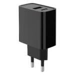Carregador Gembird TA-UC-PDQC20-01-BK USB-C/USB-A 20W Preto