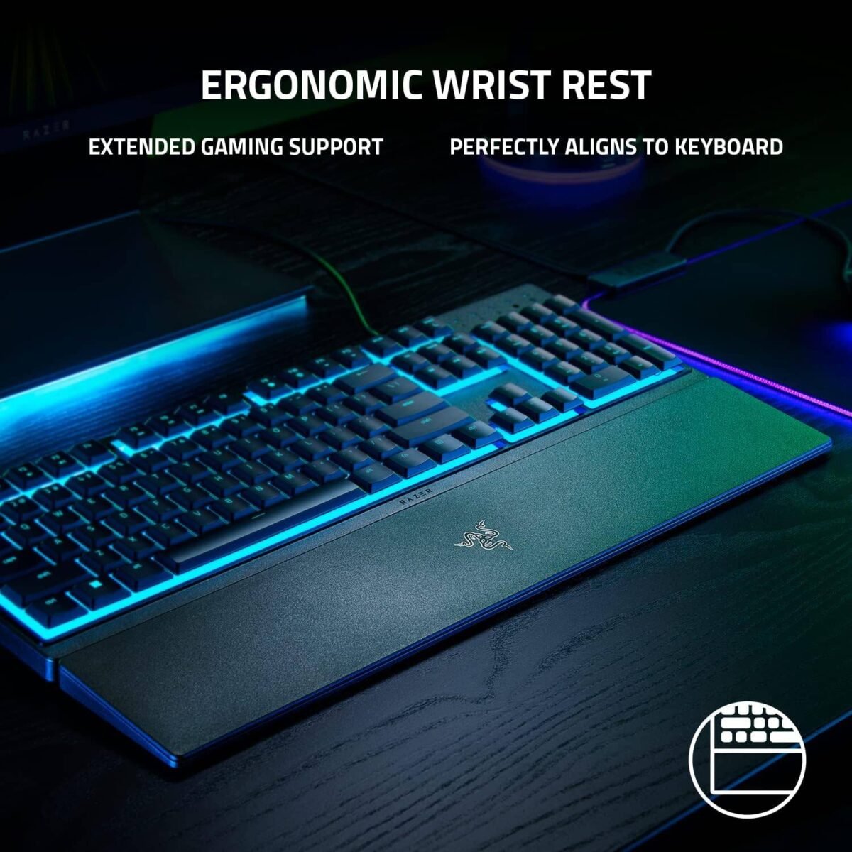 Teclado de Membrana Razer Ornata V3 X Chroma RGB Gaming PT Preto - Image 2