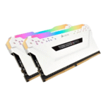 Memória Ram DDR4 Pack 2x 8GB (16GB) Corsair CL18 3600Mhz Vengeance RGB PRO Branca - Image 2