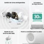 Auriculares Bluetooth Brancos com Cancelamento Ativo de Ruido Samsung Galaxy Buds FE - Image 4