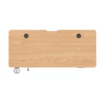 Secretária Elevatória Elétrica Offy Ryva (140x60cm) Branca/Madeira (Oak) - Image 2