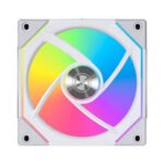 Ventoinha Lian Li UNI FAN SL120 Infinity RGB Reverse Blade PWM Branca 120mm (Pack 3) - Image 2