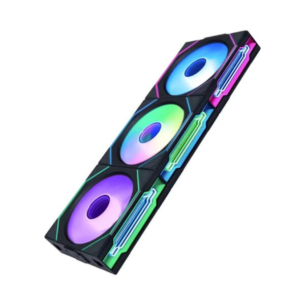 Ventoinha Lian Li UNI FAN SL120 Infinity RGB Reverse Blade PWM Preto 120mm (Pack 3)