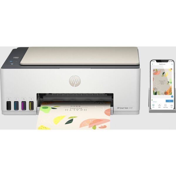 Impressora Jato de Tinta HP Smart Tank 5107 Multifunções (Impressão, Cópia, Digitalização), Duplex Manual, Wireless