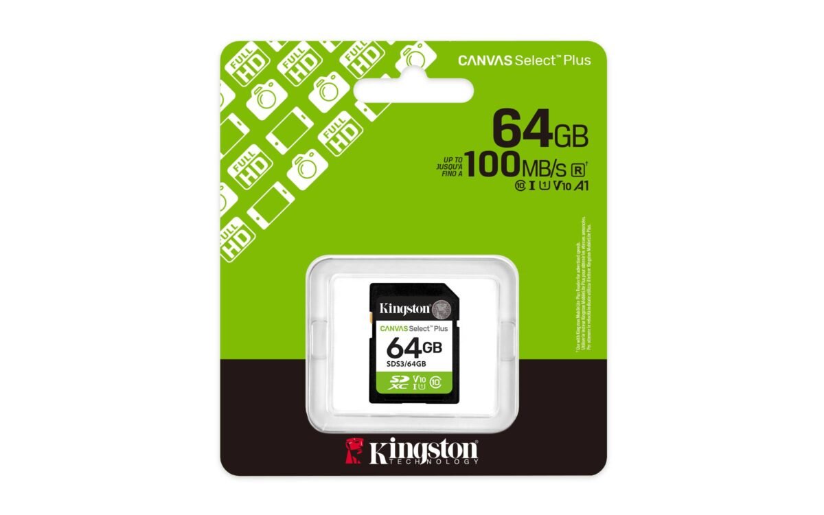 Cartão de Memória SDXC Kingston Canvas Select Plus Gen3 64GB (100MB/s) UHS-I, U1, V10 - Image 3