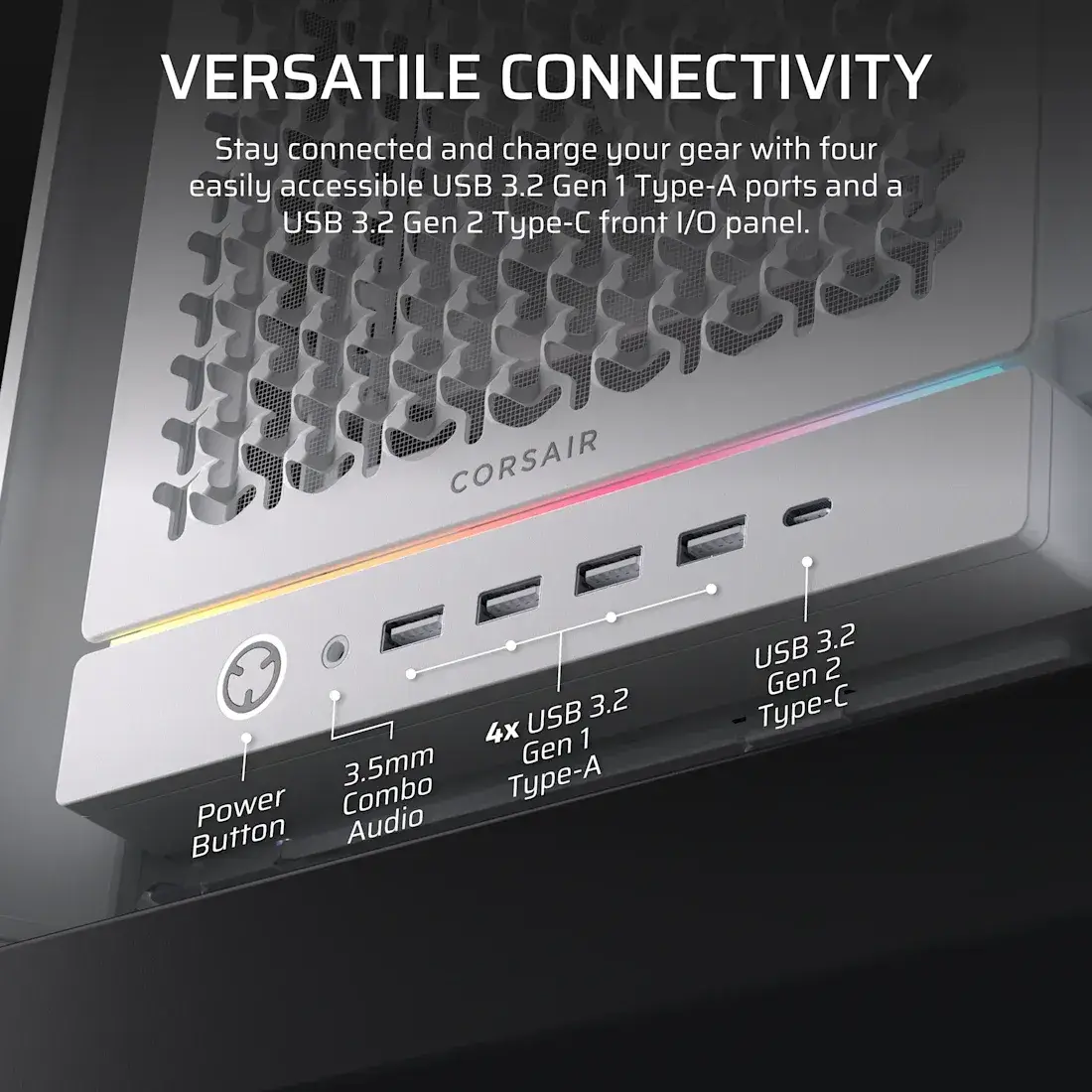 Caixa Extended-ATX Corsair Frame 5000D RS High-Airflow Tempered Glass Branca - Image 2