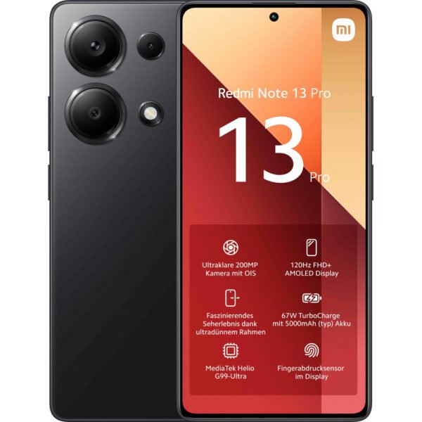 Smartphone Xiaomi Redmi Note 13 Pro 4G 6.67" 8GB 256GB Graphite Black