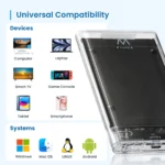 Caixa Externa 2.5" Ewent EW7064 USB 3.2 Gen1 (USB 3.0) HDD/SSD Transparente Screwless - Image 4