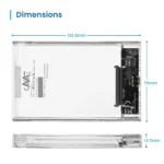 Caixa Externa 2.5" Ewent EW7064 USB 3.2 Gen1 (USB 3.0) HDD/SSD Transparente Screwless - Image 2
