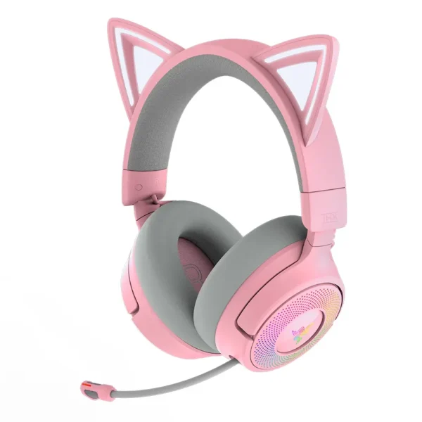 Headset Razer Kraken Kitty V3 Pro Wireless/Bluetooth Quartz