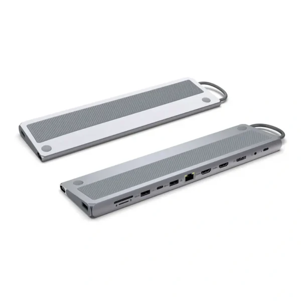 Docking Station Ewent EW1150 USB-C 12-em-1 Cinza
