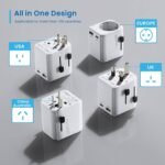 Adaptador de Viagem Ewent EW1472 Universal de Europa para USA/UK/AUS/CN + USB-A/USB-C Branco - Image 7