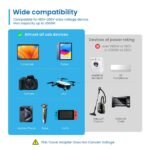 Adaptador de Viagem Ewent EW1472 Universal de Europa para USA/UK/AUS/CN + USB-A/USB-C Branco - Image 3