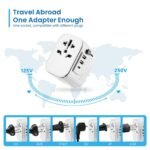 Adaptador de Viagem Ewent EW1475 Universal para EU/USA/CN/AUS/UK + Dual USB-A + USB-C Branco - Image 5