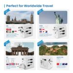 Adaptador de Viagem Ewent EW1475 Universal para EU/USA/CN/AUS/UK + Dual USB-A + USB-C Branco - Image 4