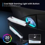 Suporte de Monitor Ewent EW1509 Heavy Duty 1 Monitor 17" - 49" Articulado RGB Branco/Preto - Image 3