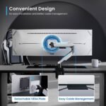 Suporte de Monitor Ewent EW1509 Heavy Duty 1 Monitor 17" - 49" Articulado RGB Branco/Preto - Image 2