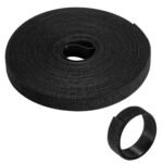Tira de Velcro Organizadora de Cabos Ewent EW1563 Hook & Loop Reutilizáveis 15mm 10 metros Preta
