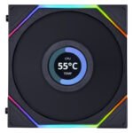 Ventoinha 120mm Lian Li UNI TL120 LCD Wireless RGB PWM Preta