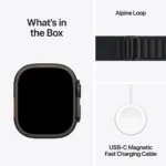 Apple Watch Ultra 3 GPS + Cellular 49mm Titânio Preto c/ Bracelete Loop Alpine Preta - M - Image 3