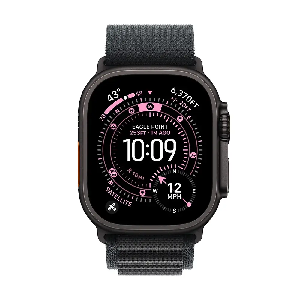 Apple Watch Ultra 3 GPS + Cellular 49mm Titânio Preto c/ Bracelete Loop Alpine Preta - M - Image 1