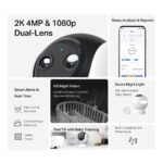 Câmara de Segurança TP-Link Tapo C840 Dual-Lens Smart AI Baby Monitor 4MP + 2MP Pan/Tilt Wi-Fi - Image 8