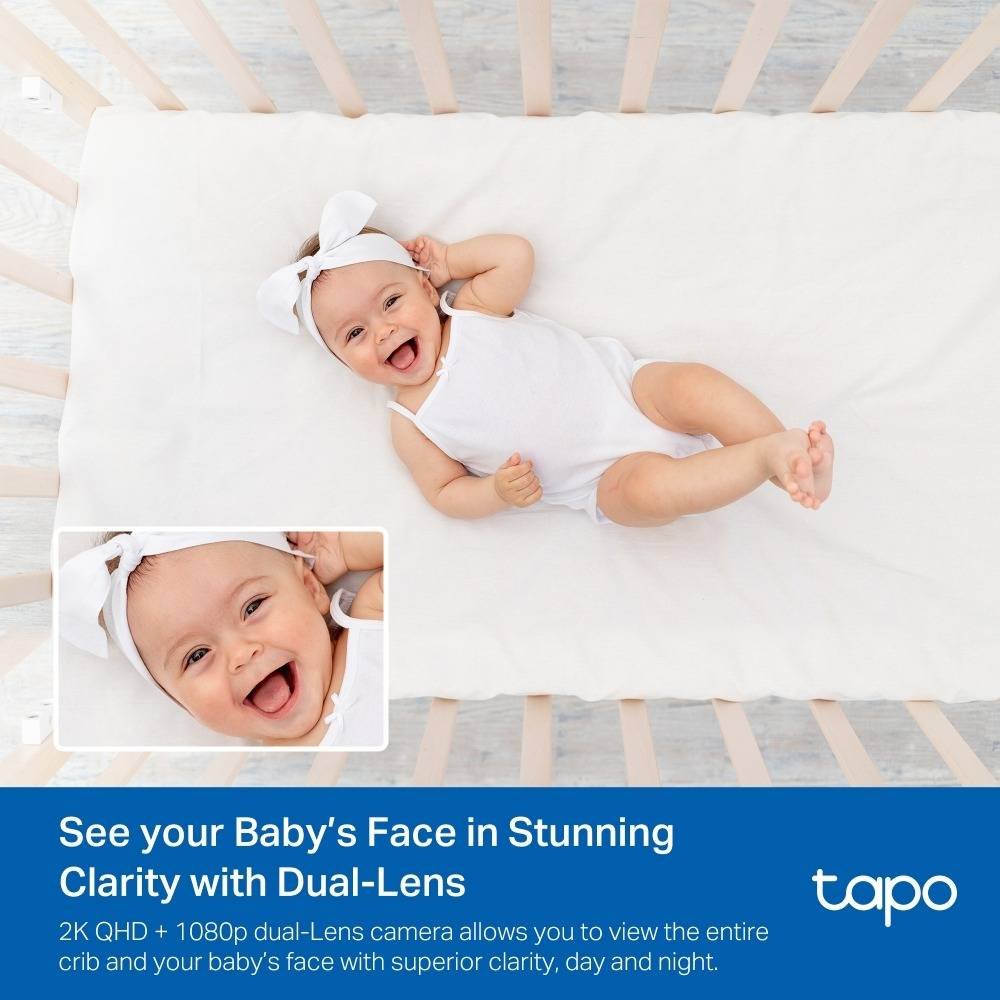 Câmara de Segurança TP-Link Tapo C840 Dual-Lens Smart AI Baby Monitor 4MP + 2MP Pan/Tilt Wi-Fi - Image 7