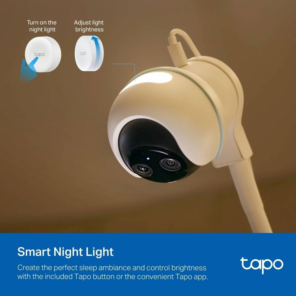 Câmara de Segurança TP-Link Tapo C840 Dual-Lens Smart AI Baby Monitor 4MP + 2MP Pan/Tilt Wi-Fi - Image 3