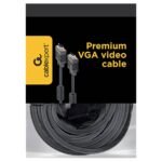 Cabo VGA Gembird CC-PPVGA-10-B HD15M/HD15M Dual-Shielded Ferrite 3m Preto - Image 2