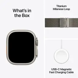 Apple Watch Ultra 3 GPS + Cellular 49mm Titânio Natural c/ Bracelete Loop Milanesa Titânio Natural - M - Image 3