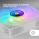 Ventoinha 120mm Mars Gaming MF-SI4KIT 1200RPM Infinity Mirror ARGB RF Remote Control & ARGB Hub 3 Pinos Branca (Pack 4) - Image 5