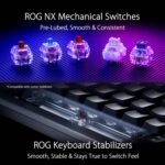 Teclado Mecânico Asus ROG Azoth Gaming RGB 75% Wireless/Bluetooth US ROG NX Switches Branco - Image 3