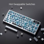 Teclado Mecânico Asus ROG Azoth Gaming RGB 75% Wireless/Bluetooth US ROG NX Switches Branco - Image 2