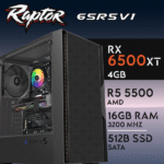 Computador Gaming RAPTOR-65R5V1 R5 5500 16GB 512GB SSD RX6500XT 4GB