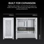 Caixa Extended-ATX Corsair Modular Frame 4000D RS Tempered Glass Branca - Image 4