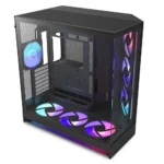 Caixa Extended-ATX NZXT H9 Flow RGB+ (2025) Tempered Glass Preta + Hub