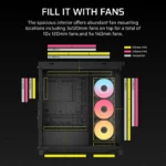 Caixa Extended-ATX Corsair Frame 4500X RS-R ARGB Tempered Glass Preta - Image 6