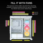 Caixa Extended-ATX Corsair Frame 4500X RS-R ARGB Tempered Glass Branca - Image 4