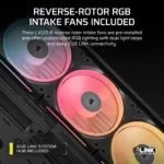 Caixa Extended-ATX Corsair Frame 4500X LX-R Link RGB Tempered Glass Preta - Image 5