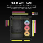 Caixa Extended-ATX Corsair Frame 4500X LX-R Link RGB Tempered Glass Preta - Image 4